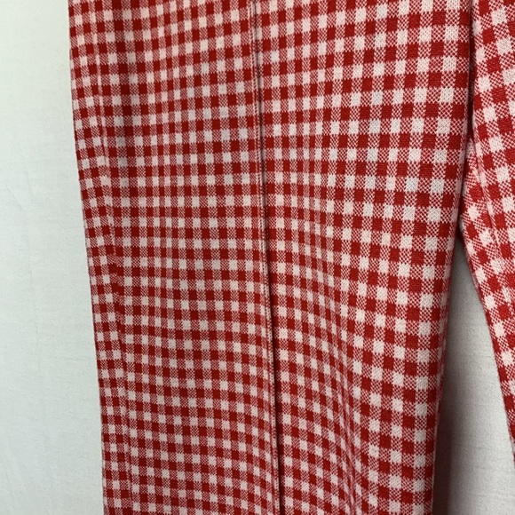 Free People Red Plaid Checkered Pants - Picture 4 of 9
